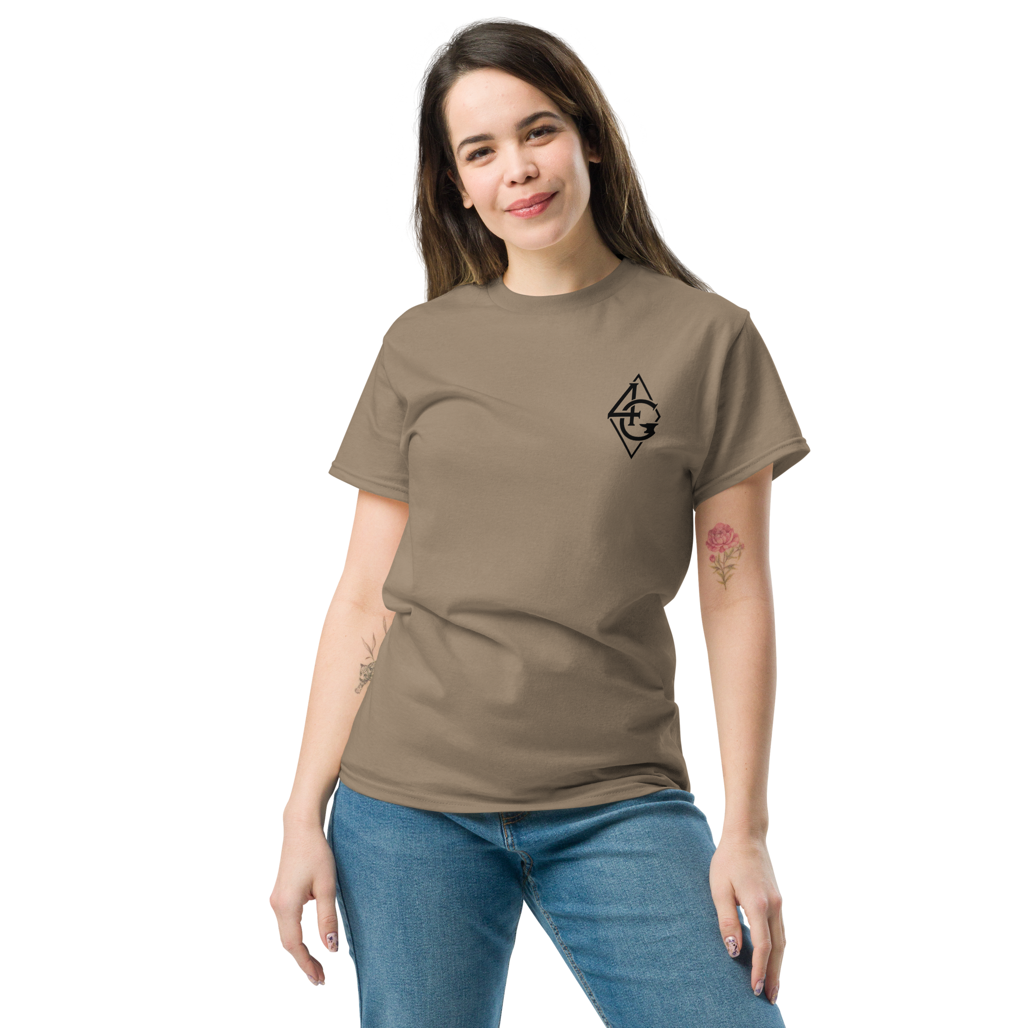 unisex classic tee brown savana front 66e8a853ed8db