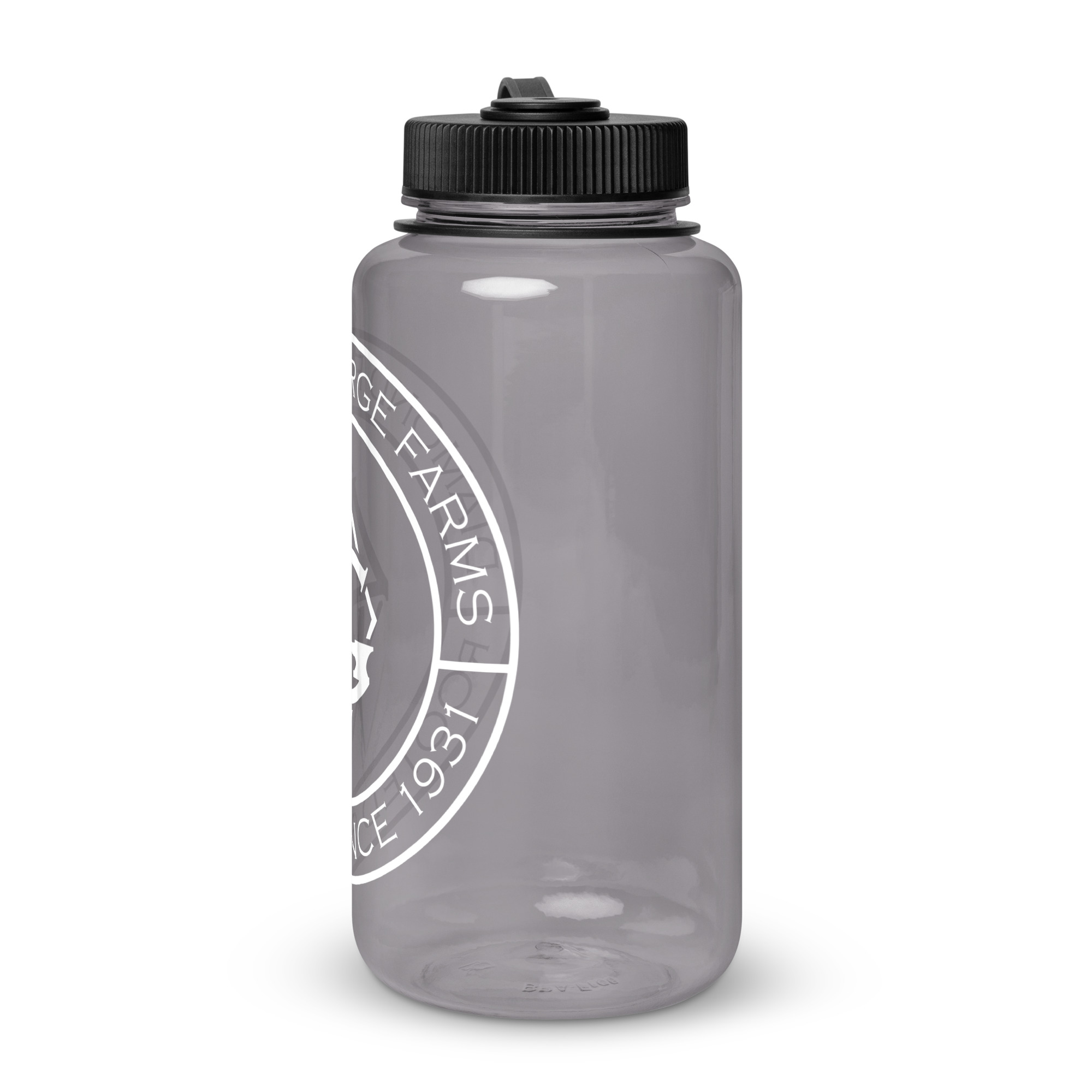 wide mouth plastic water bottle charcoal 32 oz left 66e8a93534b91